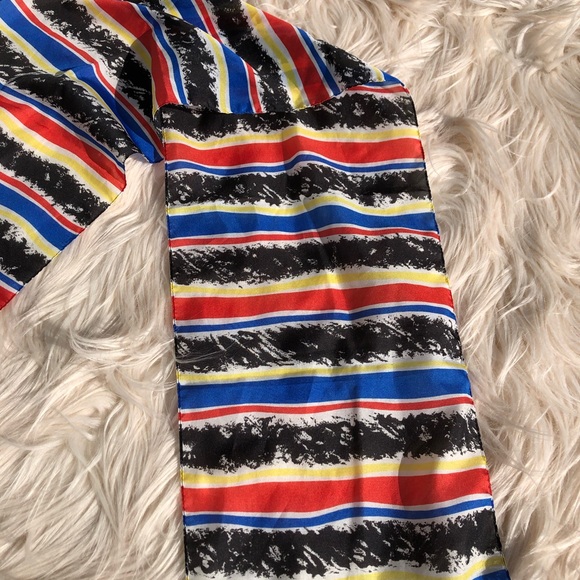 Vintage Red & Blue Striped Sarah Coventry Scarf - Picture 3 of 4